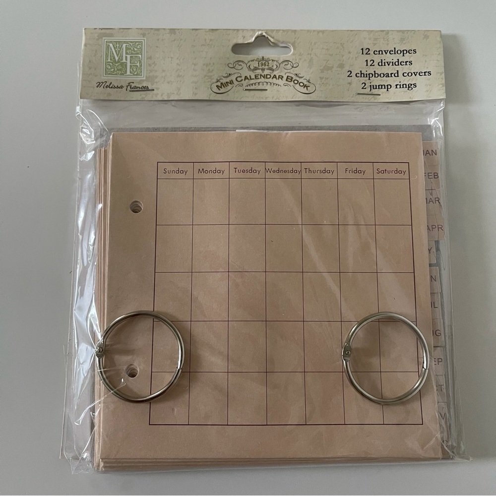 Melissa Frances Mini Calendar Book Kit Scrapbook Album - Picture 2 of 7